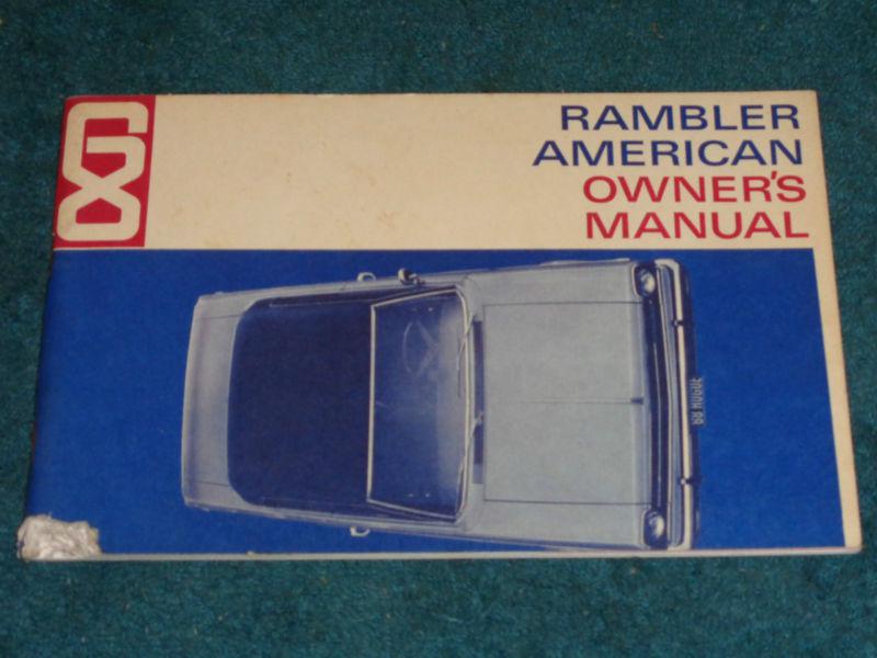 1968 rambler american owner's manual / owner guide / original!!