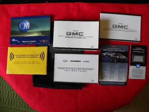 2008 gmc yukon/ yukon xl owner&#039;s &amp; navigation manual w/factory case