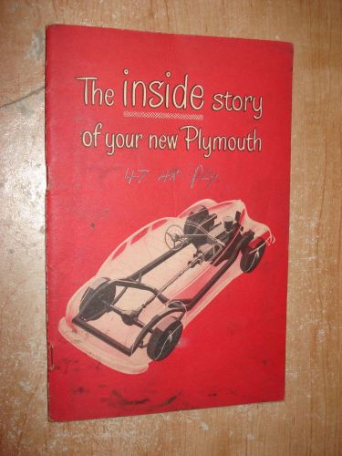 1946 plymouth owners manual original glove box book nr