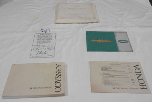 2001 honda odyssey owner manual 5/pc set &amp; white plastic dealer case. free s/h