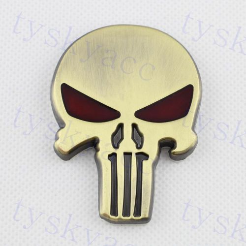 Car accessories symbol badge emblem decal sticker purnisher skull style decorate