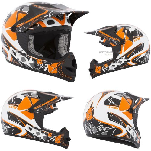 Mx helmet ckx tx-218 dimension orange/black small youth off road dirt bike