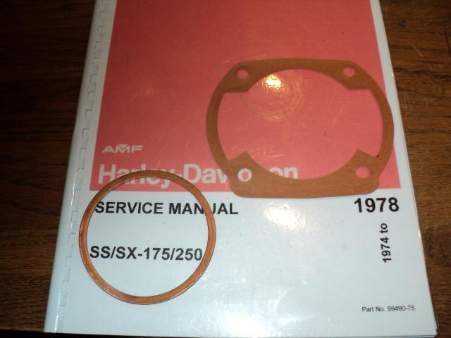 1976 harley aermacchi  ss   250cc cylinder base head gasket   amf