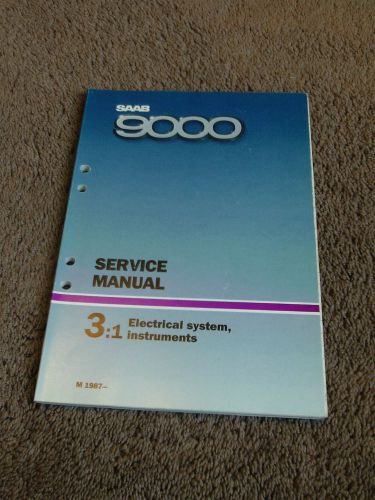 1987 saab 9000 electrical instruments service repair shop manual oem turbo