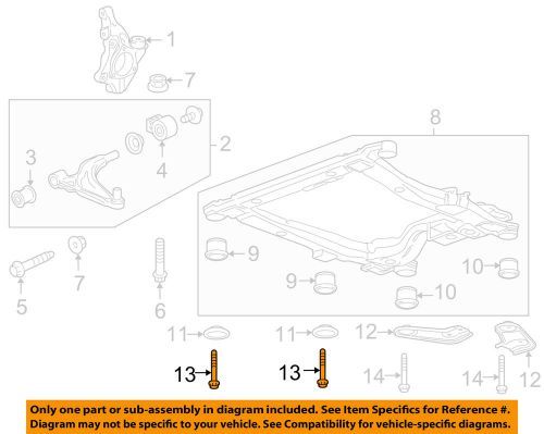 Gm oem front suspension-engine cradle front bolt 11570926