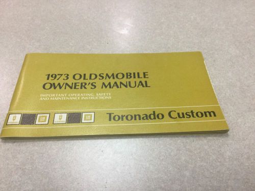 1973 oldsmobile toronado owners manual mint