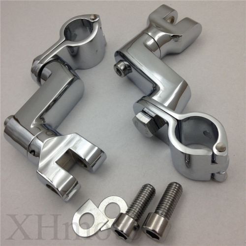 Replacement chrome longhorn footpeg mounts magnum clamp for harly