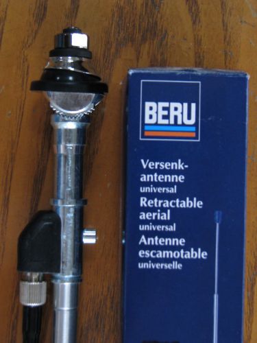 New beru chrome mast am fm radio key lock retractable telescopic antenna aerial