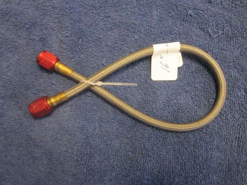 Nos 16 inch -4 an nitrous / fuel braided steel solenoid hose, red