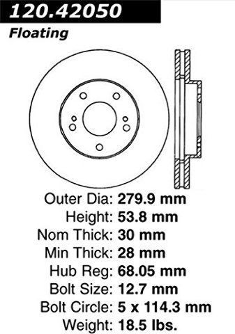 Stop tech 127.42050r premium brake rotor