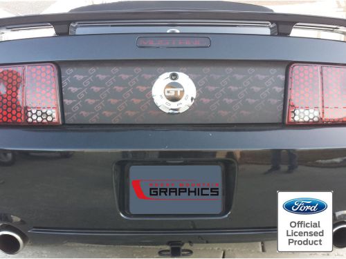 Ford mustang rear blackout decal with gt and pony pattern 2005-2009 graphics