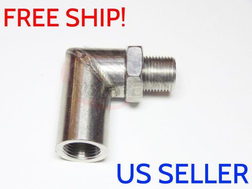 Nyppd stainless steel 90° degree o2 oxygen sensor spacer extension m18 x 1.5 hho