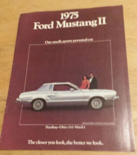 1975 ford mustang ii hardtop ghia 2+2  mach 1  sales brochure