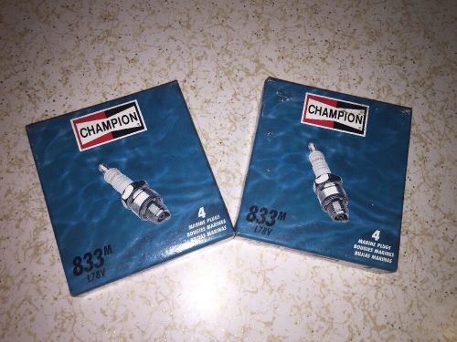 8- new champion marine spark plugs l78v 833m outboard motor wow !!!!!!!!!!!!!!!!