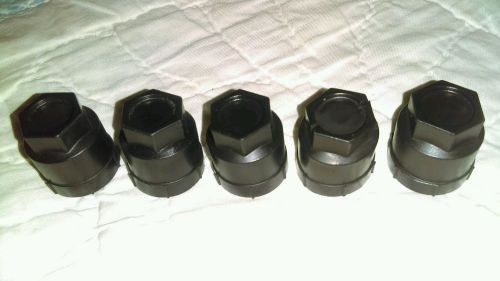 1984-1985 corvette c4 wheel lug nut cover cap black (set of 5) oe+