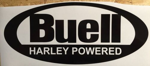 Buell oval large 16&#034; vinyl decal. black. or choose your color