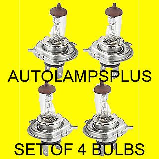 Halogen h4 bulbs 60/55 watt high/low beam set of 4 new