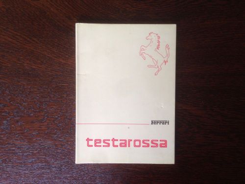 Ferrari testarossa owners manual. 1985. rare!