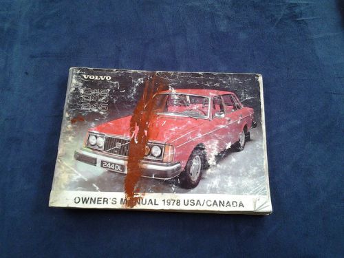 1978 volvo 240 series owners manual