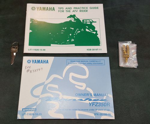 2001 yamaha banshee yfz350 r atv owners manual with key &amp; jets