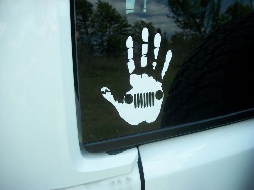 Hand wave jeep decal mirror fender window jeep wrangler renegade tj yj lj jk