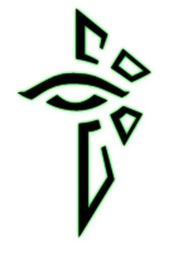 Ingress enlightened faction symbol logo sticker decal full color 3&#034; x 2&#034; green