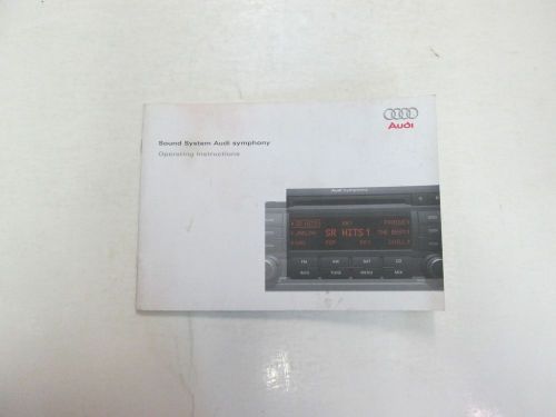 2008 audi sound system audi symphony operating instructions manual stains worn**