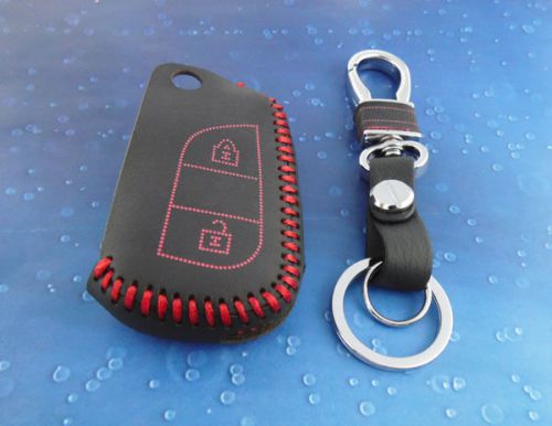 Leather for rav4 key fob keyless entry remote transmitter case cover r