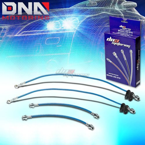 86-89 accord ca5/ca6 b20a blue stainless steel braided hose brake line/cables