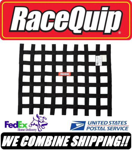 Racequip 18&#034; x 18&#034; black sfi 27.1 race car ribbon window net racing #726003