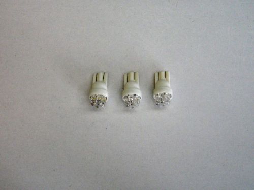 3 bbt t-10 wedge style super bright white led light bulbs