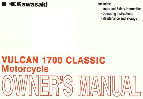 2012 kawasaki vulcan 1700 classic motorcycle owners manual -vulcan-vn1700ec