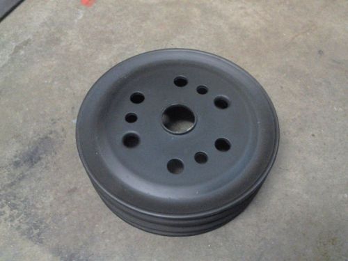 Chevy v8 3-groove crank pulley short water pump camaro chevelle nova el camino