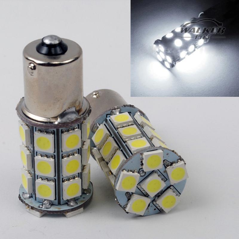 2x 1156 ba15s 5050smd white car led turn signal backup parking tail light bulbs