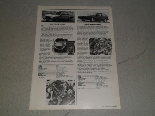 1986 volvo 740 turbo isuzu impulse trubo mercury cougar xr7 mitsubis article /ad