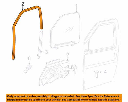 25759241 gm oem front door-run channel left 1996 - 2017 express, savana