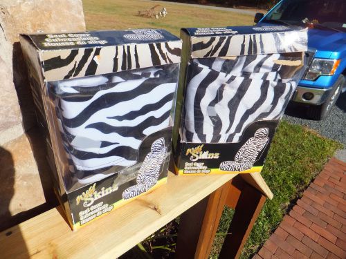 Zebra wild skinz seat cover plasticolor with head rest cover 006599 -2 available