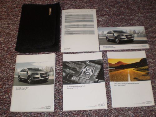 2011 audi q7 suv owners manual books navigation guide case all models