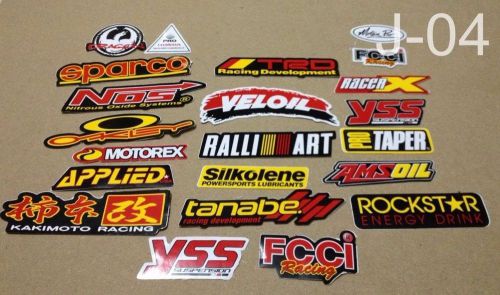 Racing  moto-gp atv motocross rally dakar decals stickers 21 pcs.