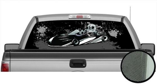 Go kart rear window graphic decal - gokart racing truck sticker cart