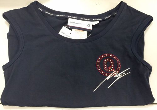 Final sale !!! ladies top nick heidfeld medium blue part # 80 90 2 150 958