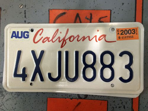 California lipstick style license plate-4xju883