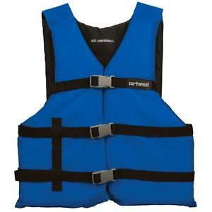 Airhead open sided adult nylon life vest blue lg/2xl