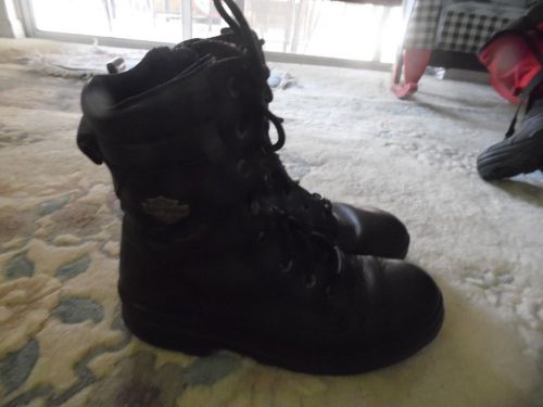 Men&#039;s harley davidson black leather biker boots size 9m