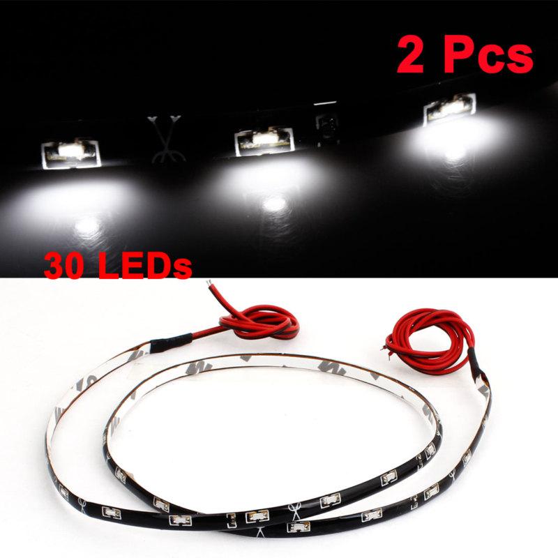 2 x truck vehicle adhesive white 30 smd leds flexible lamp strip bar 60cm long