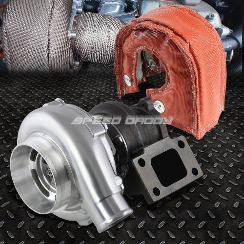 Gt3037 gt3076r t3 .73ar polish turbocharger/turbo 500hp turbine+red heat blanket