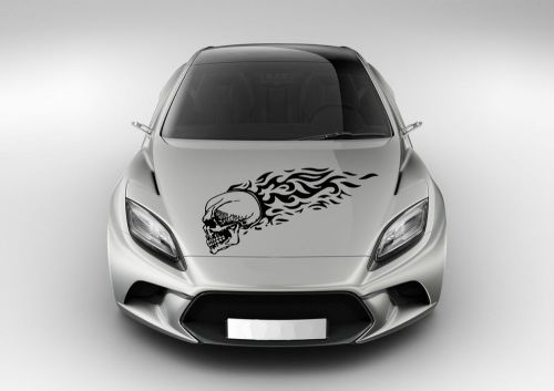 Skull monster evil hood auto vinyl decal art sticker graphics fit any car ar3310