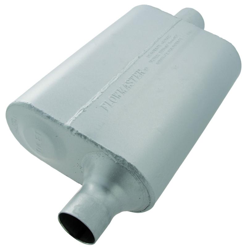 Flowmaster 40 delta flow muffler - 2.00 offset in / 2.00 center out - aggressive