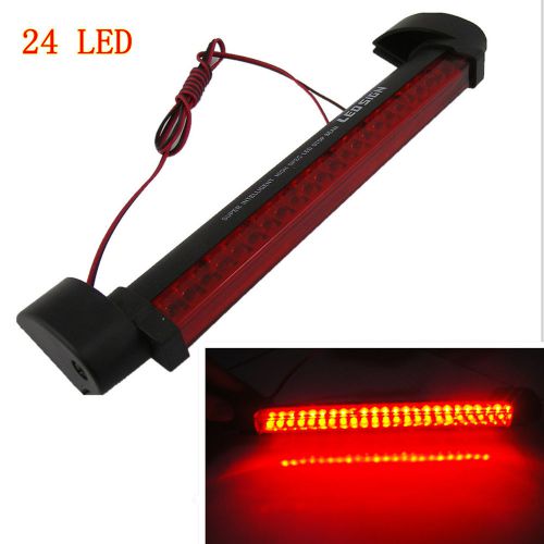 Red 24 led car rear windshield dash high-mount warning 3rd brake stop lamp light