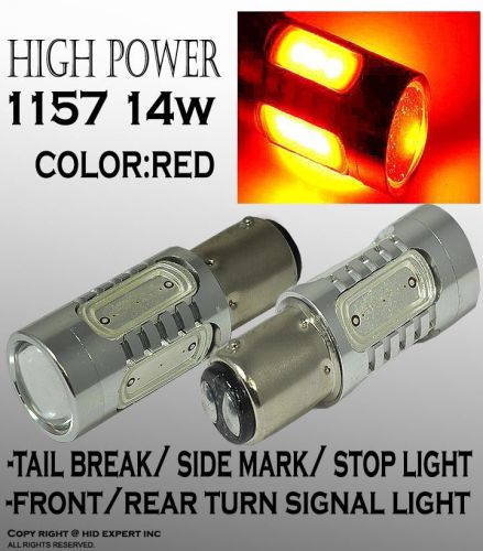 Fxpr x2 red led bulbs for tail brake/stop bright light 1157 projec az10557